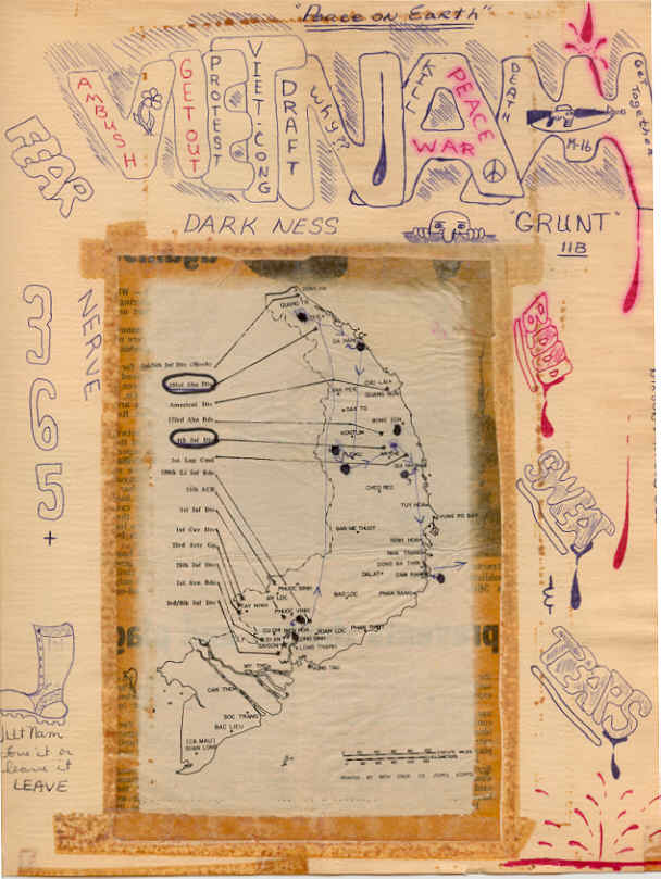 map of vietnam 1969. G.I. artwork, Vietnam 1969
